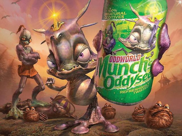 Oddworld Munch's Oddysee title screen for Xbox